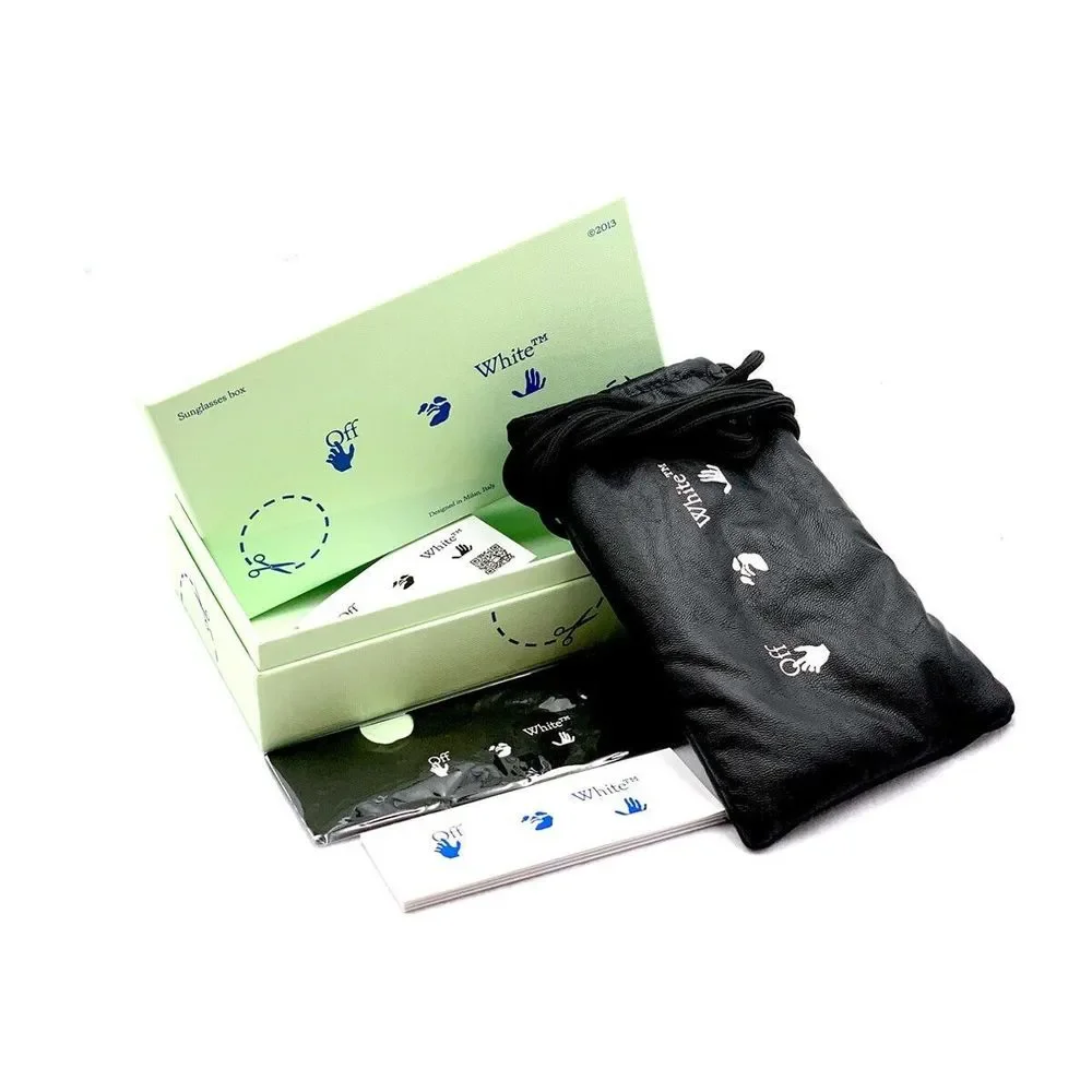 Off-White Style 21 Eyeglasses OERJ021C99PLA0014500 Green Frame Transparent Lens - Picture 4 of 4